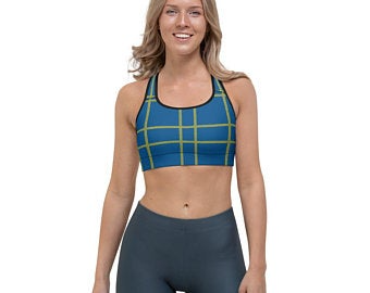 Mix and match these cute sports bra and shorts set combos with yellow and blue designs inspired by the flag of Sweden perfect for Swedish Olympic team fans. 