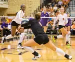 What's a pass in volleyball? One of the three most common ways that one player tranfers a ball to another by holding hands together and using their forearms 