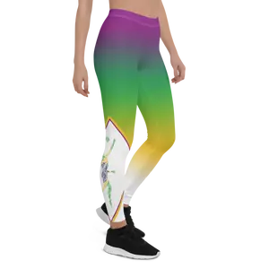 Purple spandex leggings for liberos are Brazil flag inspired tights I designed for players and coaches that're fans of Brazilian volleyball and its players. 