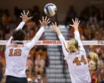This volleyball blocking tip describes the importance of watching the hitter when you are at the net about to block the opposing spiker in front of you. 