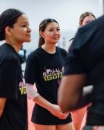 playerslisteningtocoachathenakiaravegasvolley