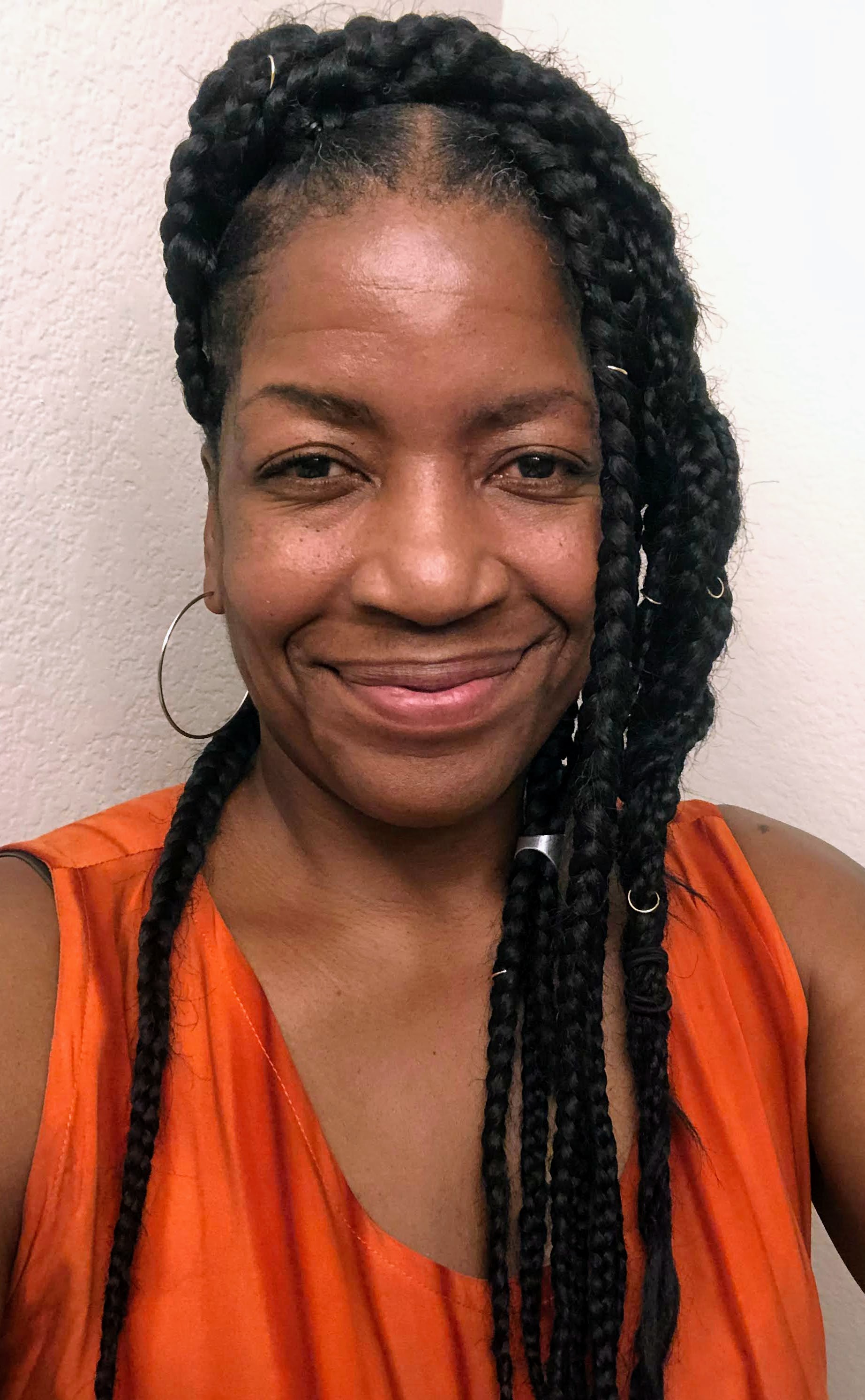 my best orange dress selfie