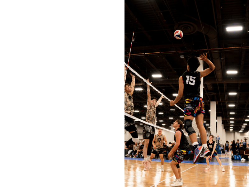 Because of its height the four set gives  the left side attacker time to transition off the net to prepare to make a good strong approach in order to contact the ball high, hard and around the block.