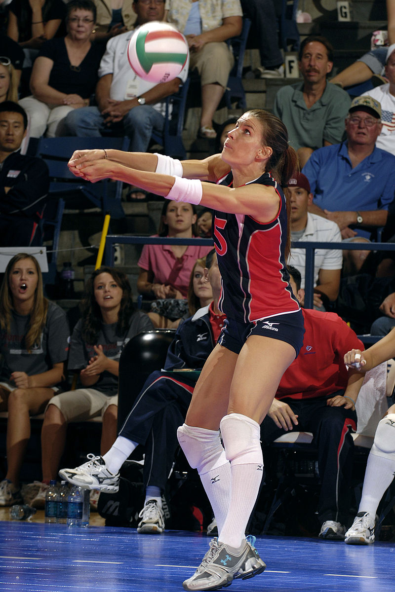 Stacy Sykora (in foreground) USA Volleyball Olympic Bronze medalist - 2000 Sydney, 2nd best digger in the Olympics, 2004 Voted Best Libero in the Athens Olympics