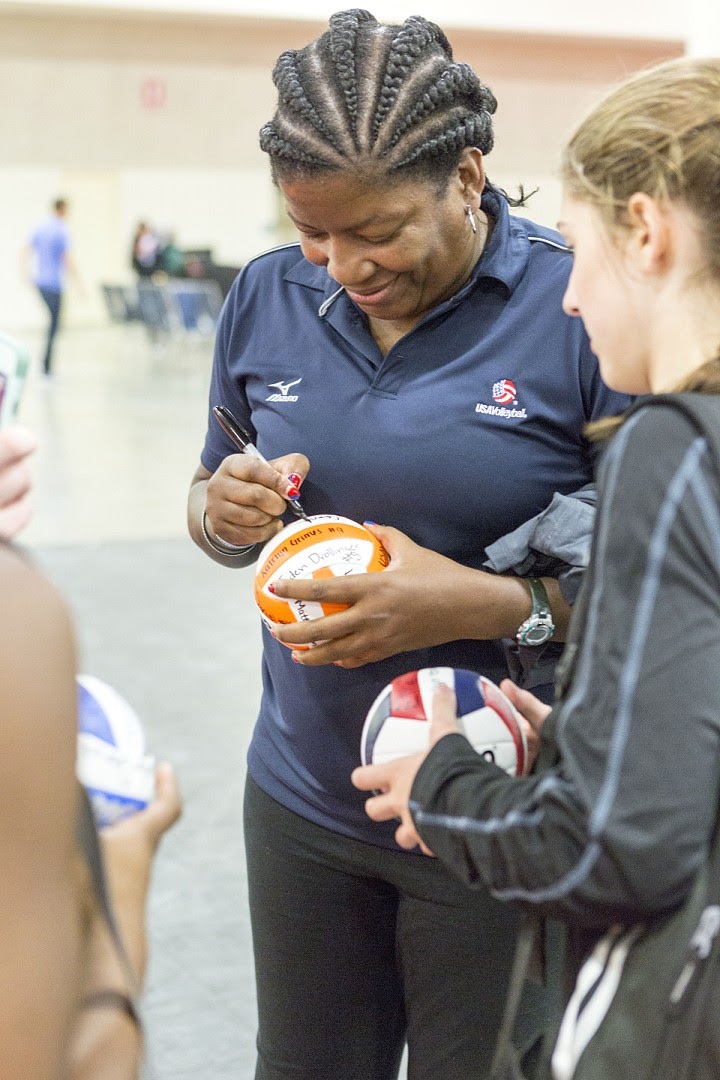 Coach April Chapple, Las Vegas, Volleyball Coach, Private Trainer. Studying my craft and improving on how to coach girls volleyball at the USA High Performance Championships.