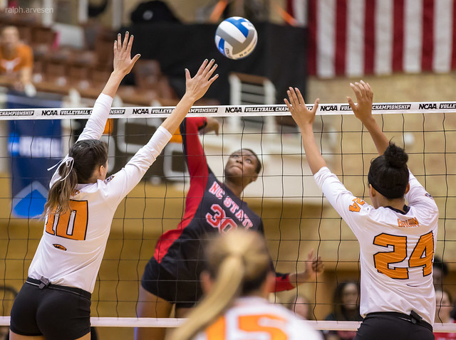 Improving your volleyball hitting power begins with a strong three step or four step spike approach. (Ralph Aversen)