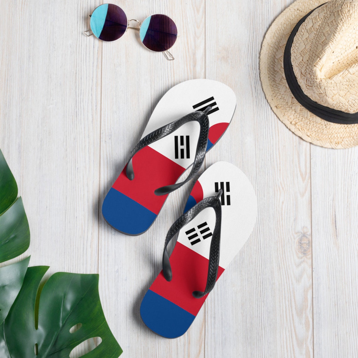 Flip Flop Shop: These funky fly Flag of Korea Inspired Flip Flops by Volleybragswag are a popular selling item in my ETSY shop! Korea volleyball fans..You know your assignment!!!