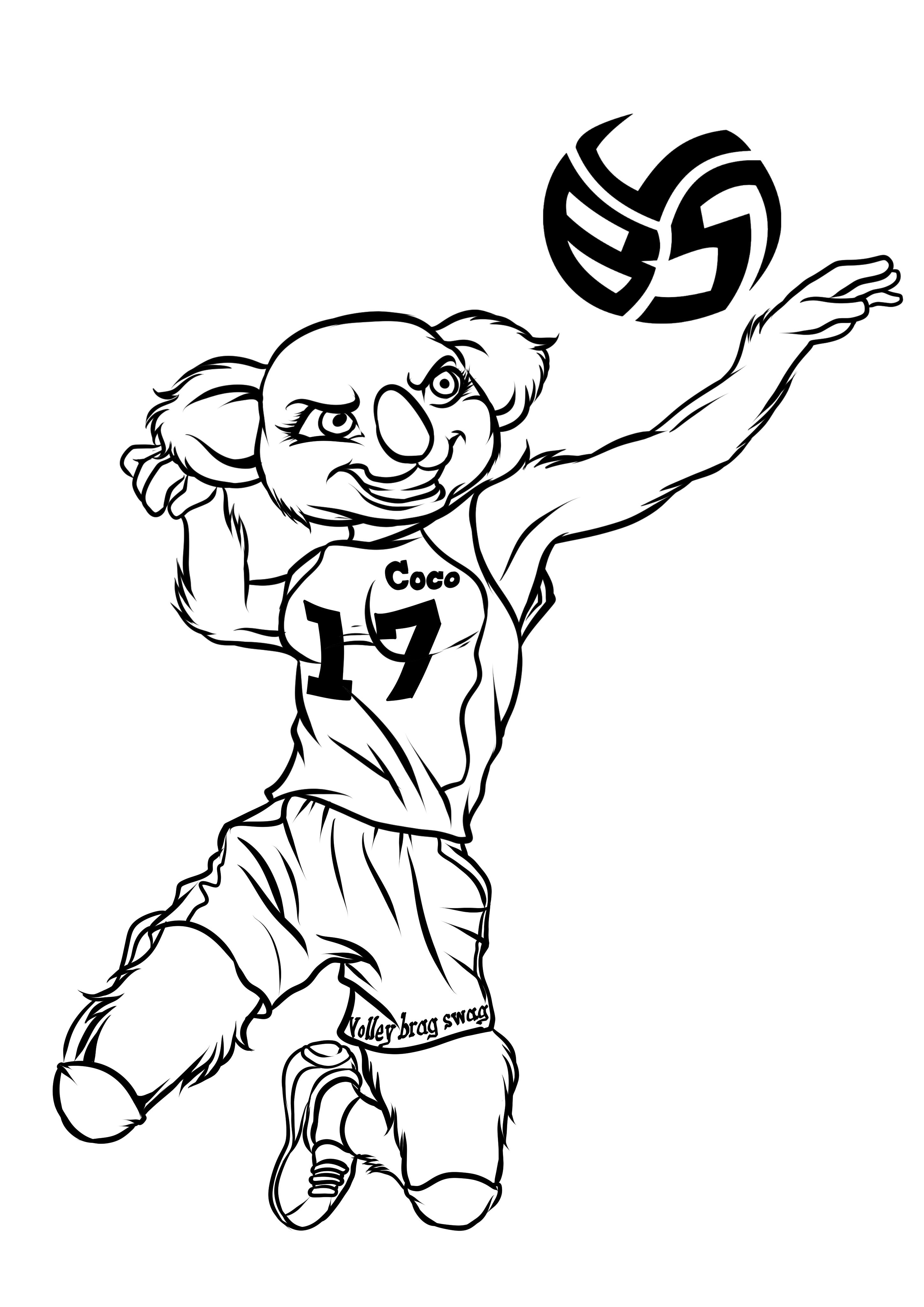 Volleybragswag Coco the Koala coloring pages