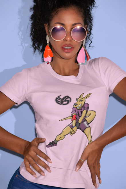 My kangaroo t shirt design celebrates volleyball's explosive athletes. From power jumps to hard spikes to quick defense, Resee embodies left side excellence.