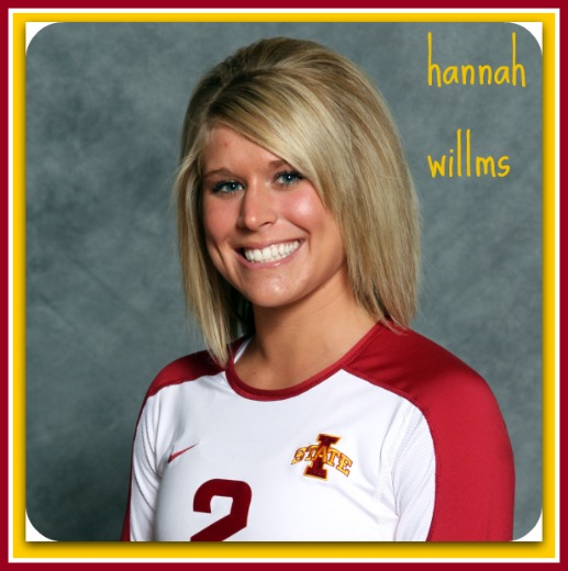 Iowa State Cyclones outside hitter Hannah Willms answered my volleyball interview questions.