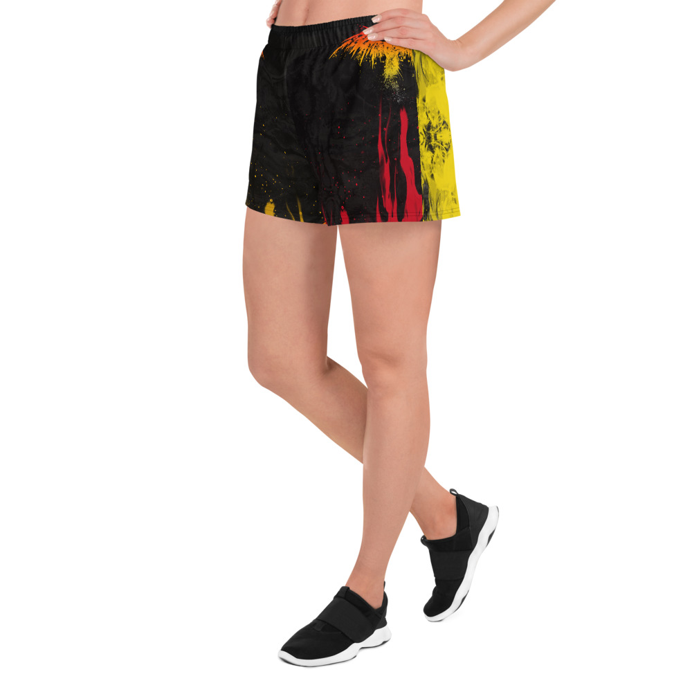 Mix and match these cute sports bra and shorts set combos with yellow and blue designs inspired by the flag of Germany