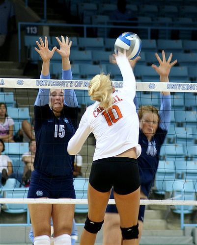 The "down ball" and the "free ball" are two volleyball attacking terms used on the court in offense and outside, middle and opposite hitters need to learn.