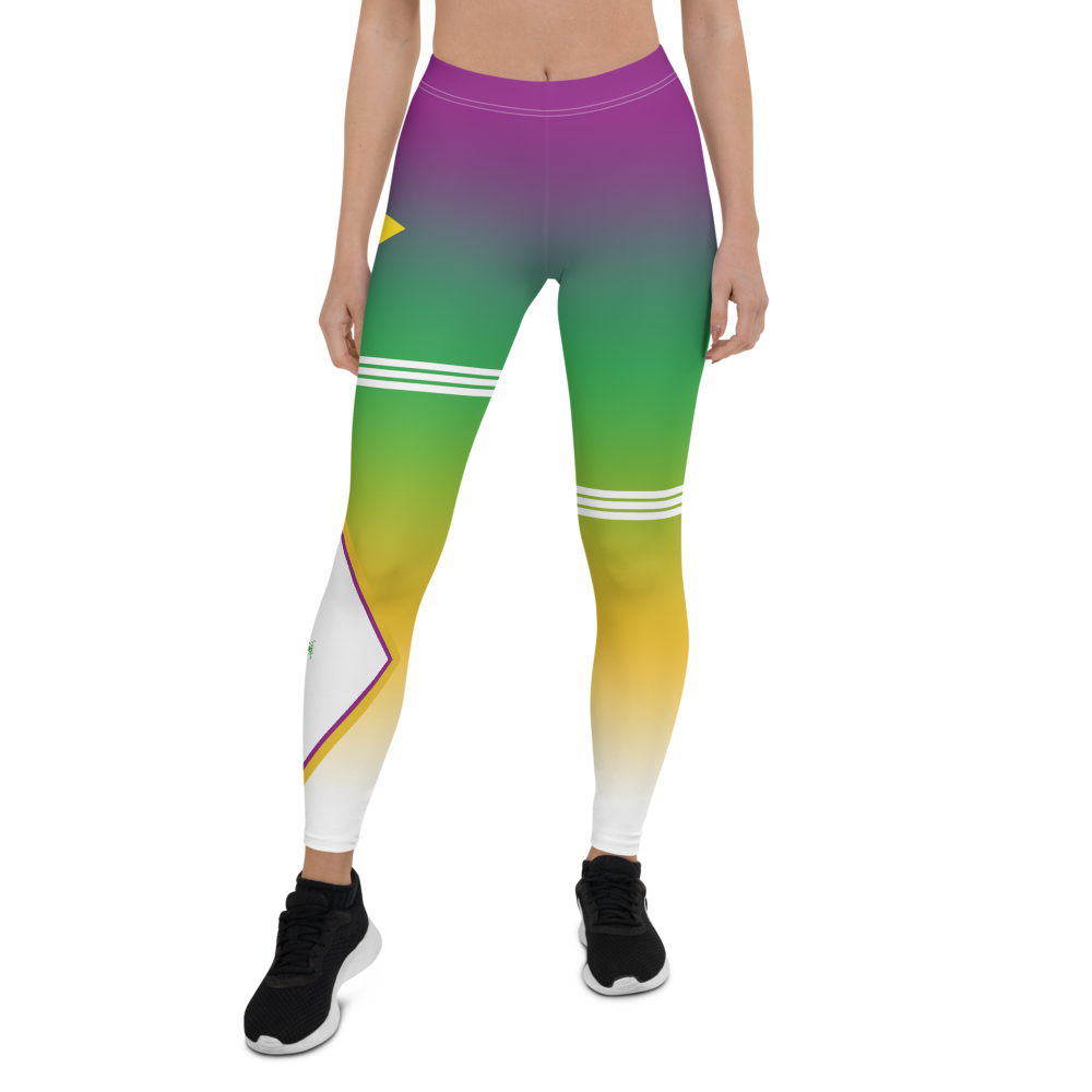 We integrated the vibrant yellow, green and purple shades of the Brazilian flag into beautiful patterns on our Volleybragswag volleyball streetwear outfits.