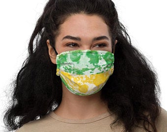 These Volleybragswag yellow and green masks inspired by the Brazilian Flag make great gift ideas for volleyball players