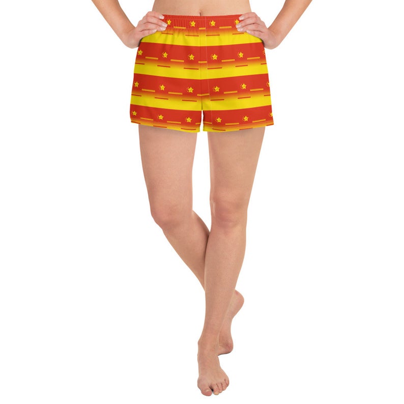 My red sports bra and shorts sets by Volleybragswag come in several amazing patterns and trendy designs which volleyball players will love to wear in practices.