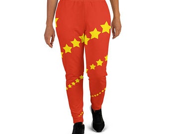 These Volleybragswag red joggers pants womens sweatpants options for players inspired by the Peoples Republic of China Flag