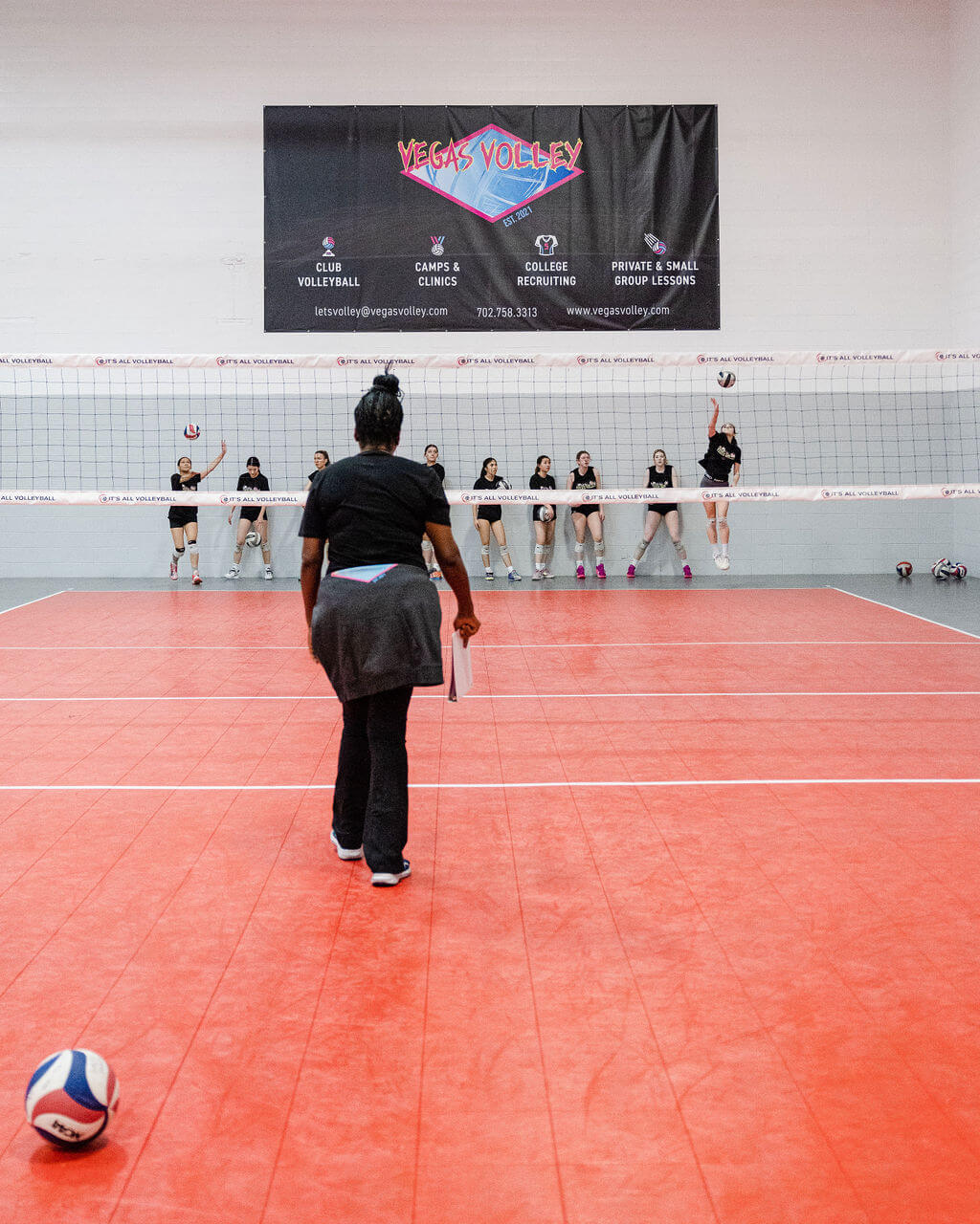 Here's what most players don't realize: serving is the ONLY skill in volleyball where you have 100% control from start to finish. How about THAT for power? Watch as I coach my Vegas Volley Girls 18s team how to serve in volleyball in a synchronized rhythm with two players serving together.