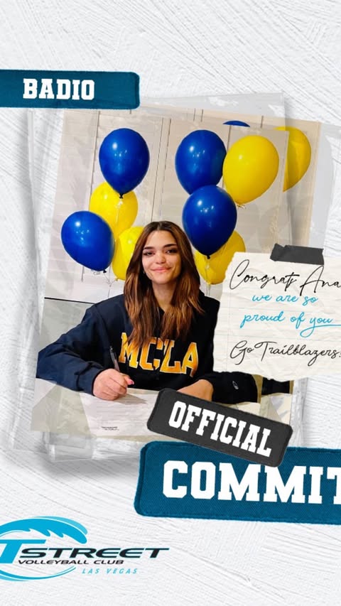 Coach April Head Coach Tstreet Las Vegas -18s 2022 College Commitments for Seniors Setter Anais Badio, MCLA