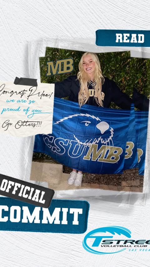 Coach April Head Coach Tstreet Las Vegas -18s 2022 College Commitments for Seniors Setter Rilee Read, Cal State Monterey Bay