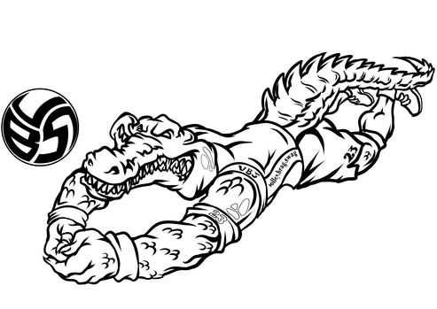 Volleybragswag Alligator Coloring Pages