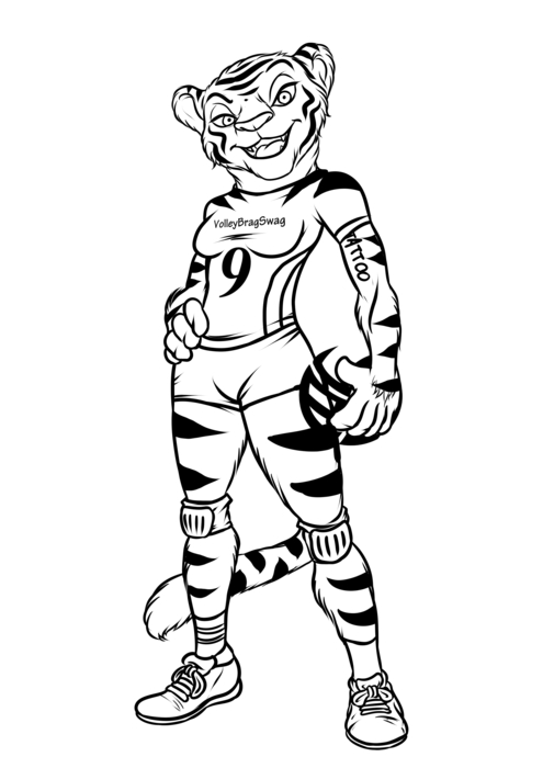 Volleybragswag Tiger Coloring Pages