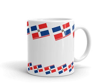 Gifts for volleyball players - Mugs inspired by the Dominican Republic flag by Volleybragswag. Click to shop now!