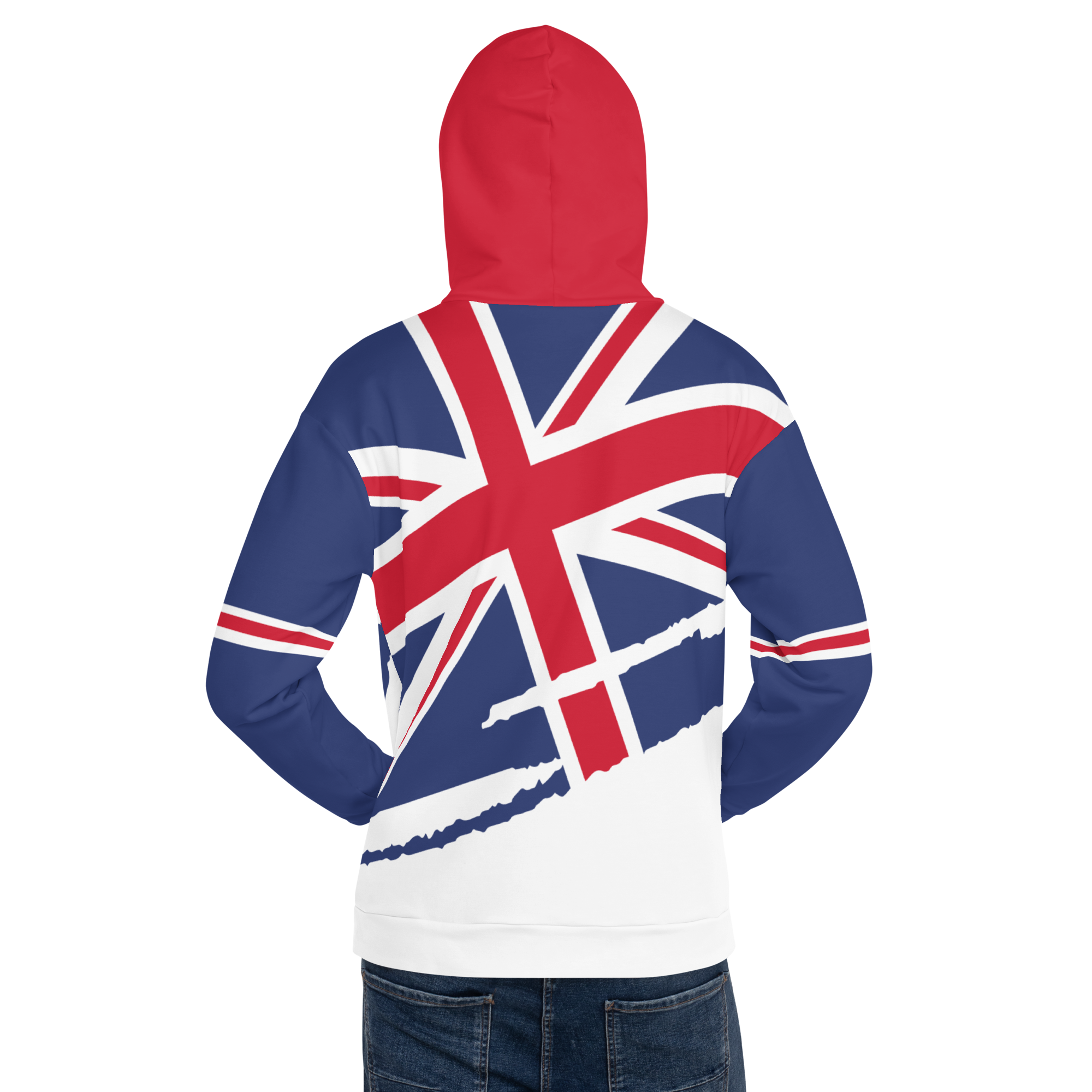 england hoodie back white mockup
