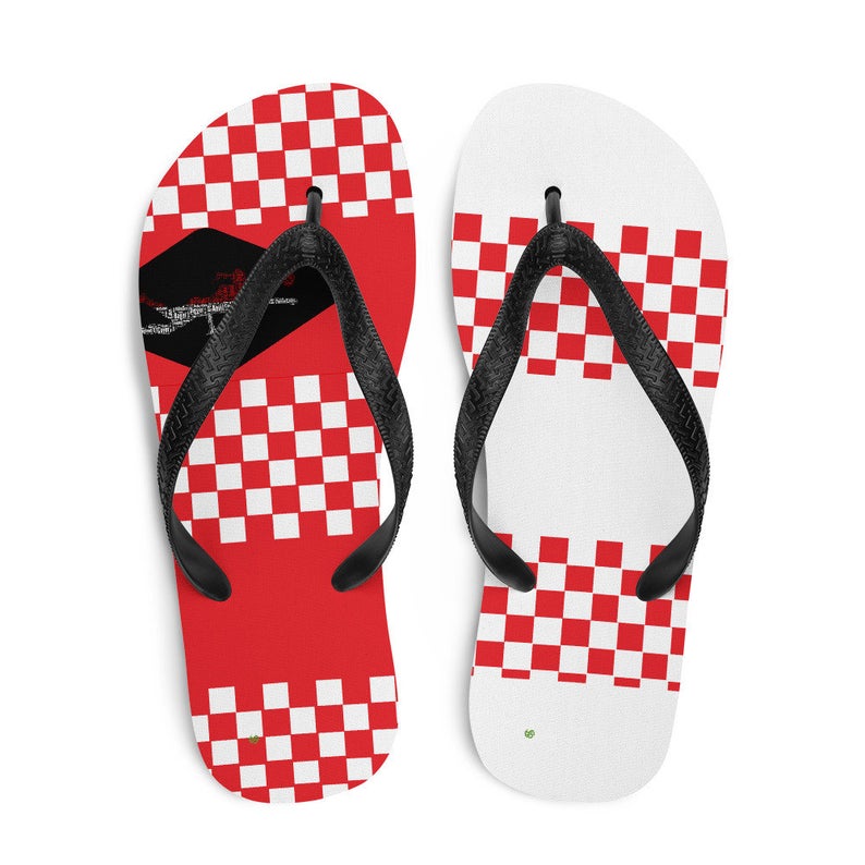 Volleybragswag Poland inspired volleyball flip flops available for volleyball players