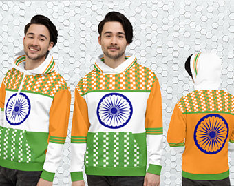 My colorful country flag inspired unisex oversized volleyball hoodies by Volleybragswag are now sold on ETSY and are inspired by flags from Japan, Poland, like this volleyball design from India.