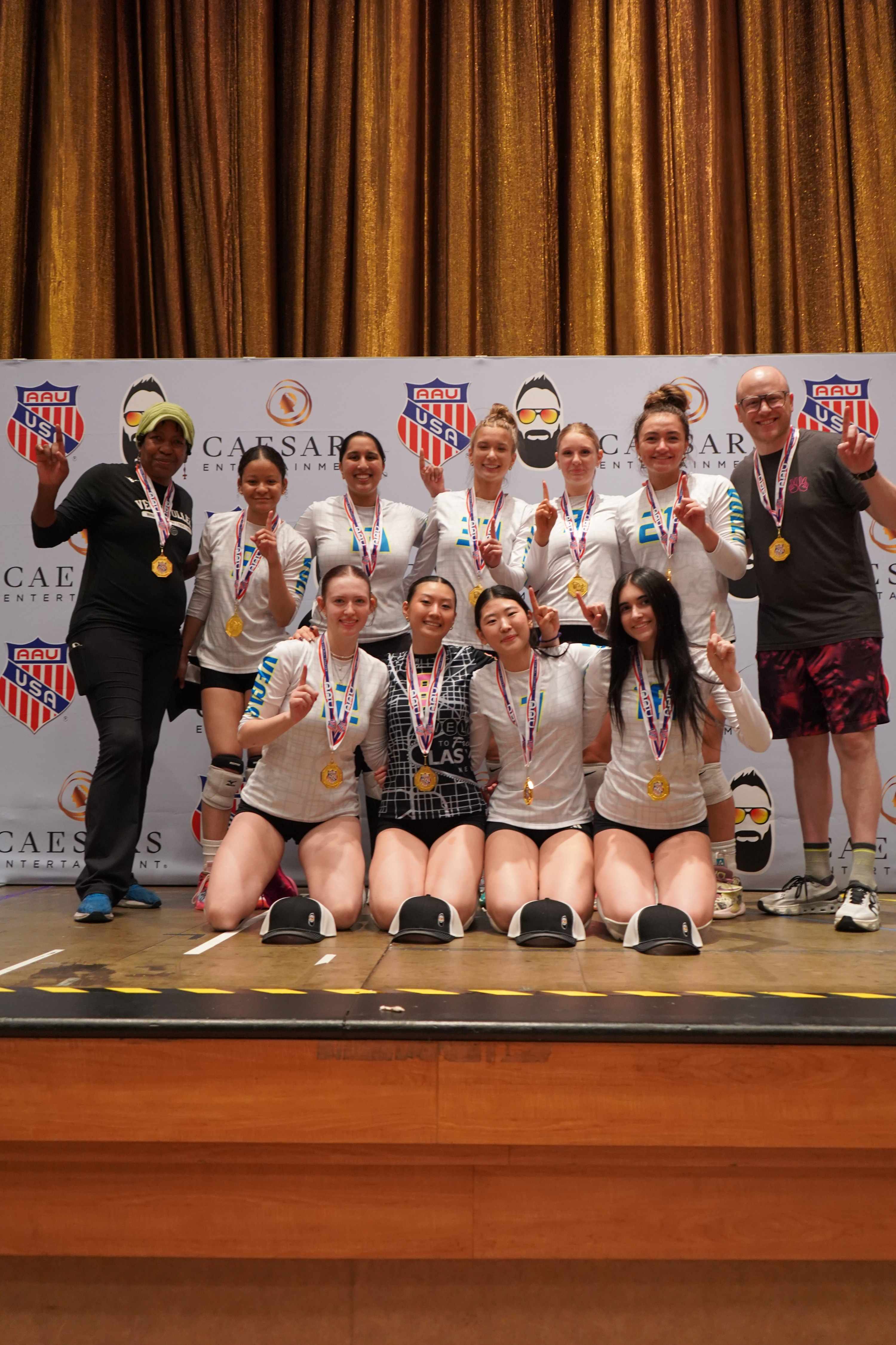 TOURNAMENT CHAMPIONS!
In It To Win It Tournament,
May 2-4, 2025 Tournament
A-1 Vegas Volleyball Club 
Gold Medalists, 18s Premier Division