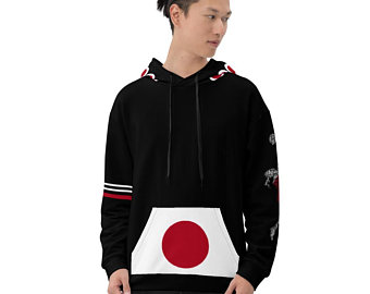 Hoodies - Create A Cute Beach Volleyball Outfit With Japan Flag Inspired Designs by Volleybragswag