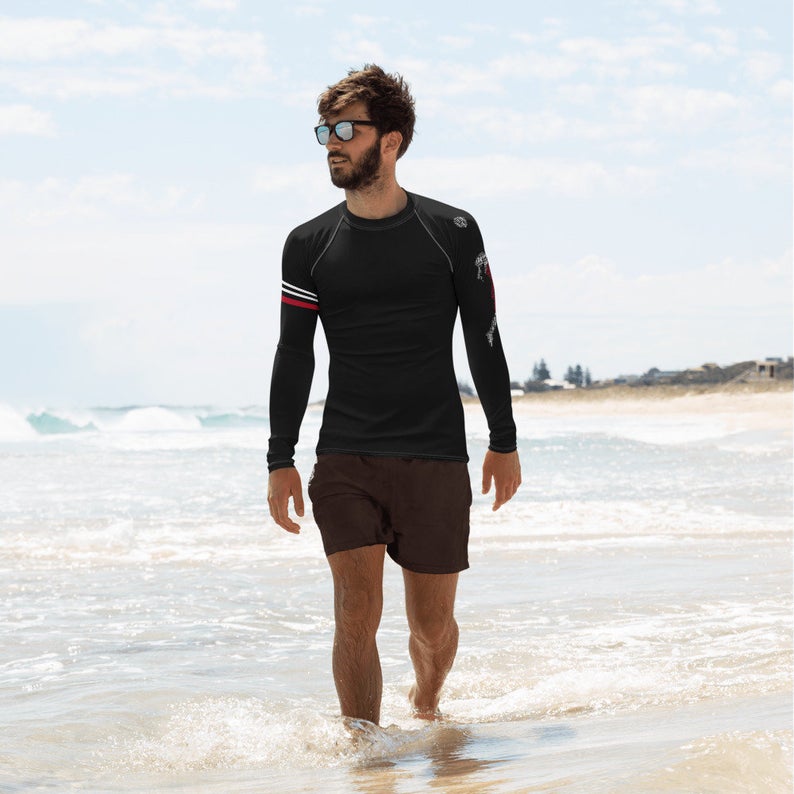 Rash guard Men - Create A Cute Beach Volleyball Outfit With Japan Flag Inspired Designs by Volleybragswag