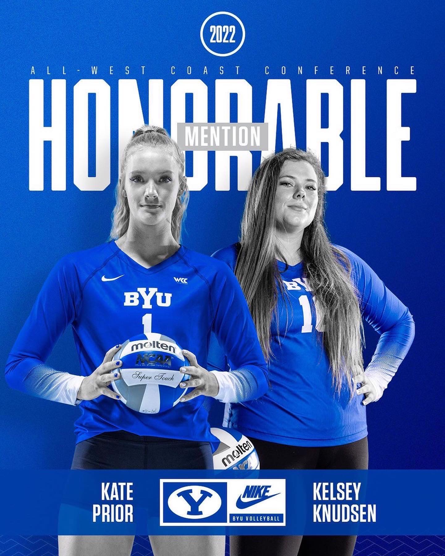 Kate Prior, All West Coast Conference Team, Honorable Mention, Private Volleyball Lessons Client 3+ Years