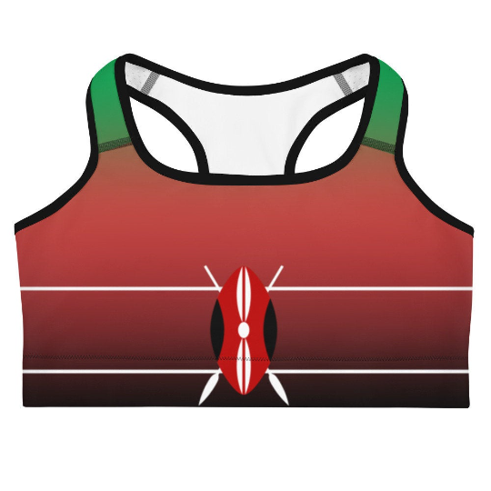 The designs for our Kenya flag inspired sports bra and shorts sets come in amazing patterns and trendy designs which make for really cute volleyball outfits.