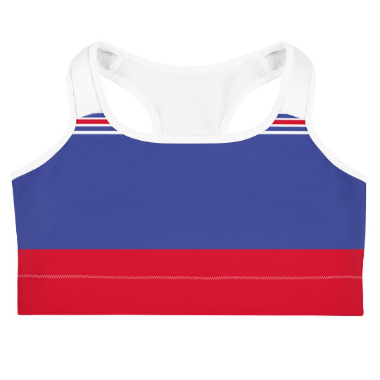 South Korea Flag Inspired                                        Sports Bra and Shorts Outfits