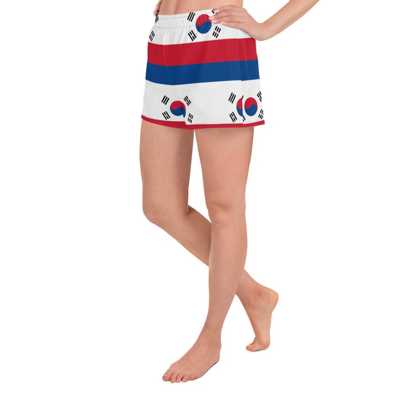 Now available are the Volleybragswag national flag of Korea inspired sports bra and shorts set combinations!