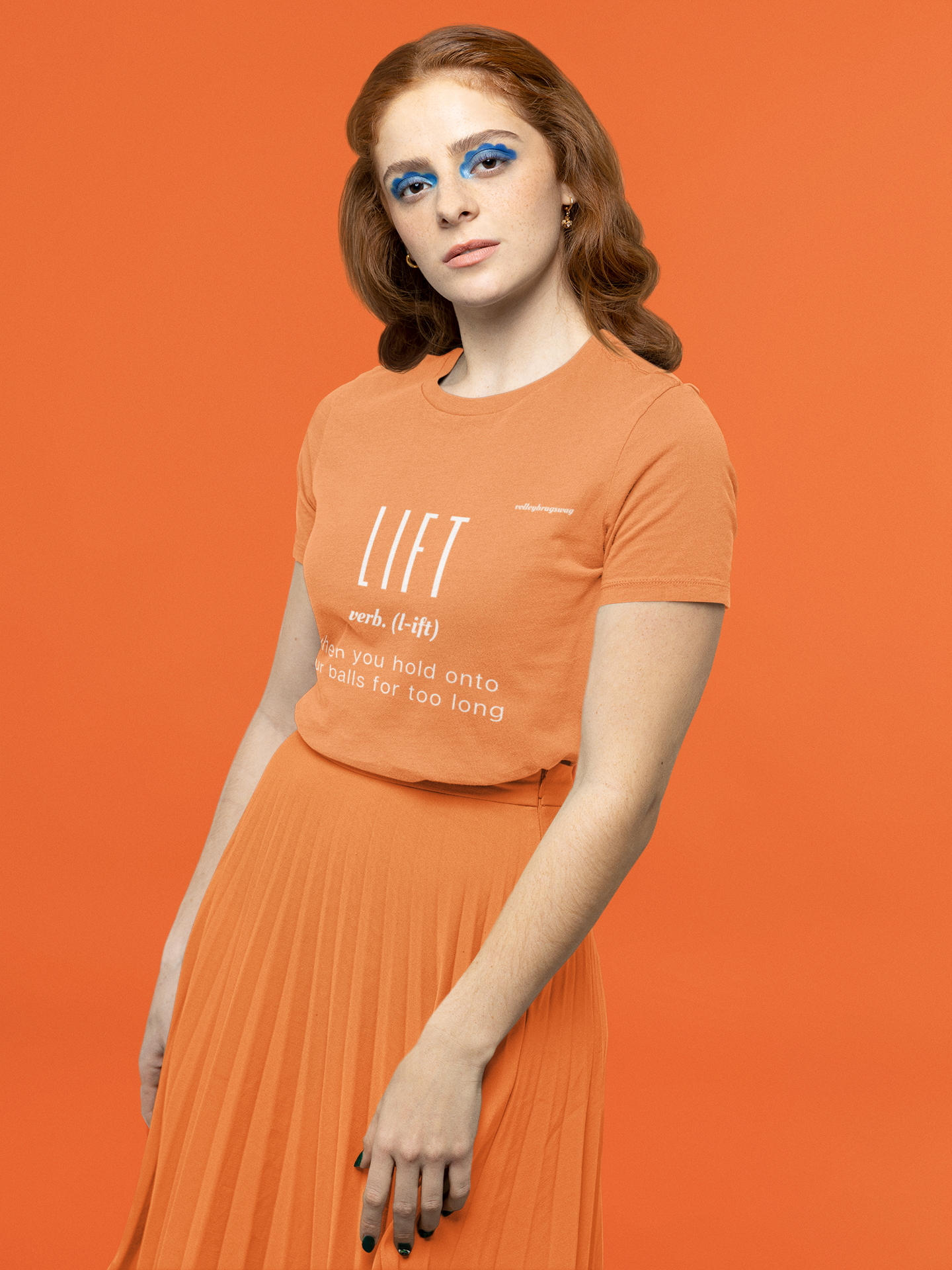 LIFT (verb) When You Hold Onto Your Balls For Too Long volleyball shirt. April Chapple, Launches a Hilarious Volleyball T-shirt Line With Fun Tongue-in-Cheek Designs sure to make players and enthusiasts laugh.