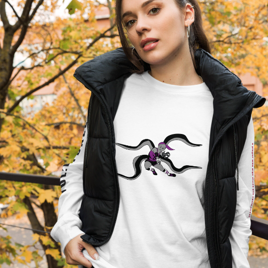 Doing early Christmas shopping for yourself or if you're looking for cute gifts for volleyball players who play like beasts then this animal lover shirt is it!
Long sleeve white shirts for volleyball with O.I. Gotchu the Volleybragswag libero Octopus.