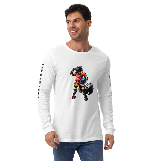 This animal lover t shirt features our Volleybragswag Skunk on the front

Long sleeve shirts for volleyball players who play like beasts starring Stank the Skunk

Meet Stank the Skunk BLOCKER All Beast Second Team