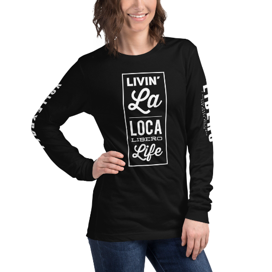 Long sleeve shirts for volleyball with cute libero volleyball quotes like...  Livin La Loca Libero Life available on Etsy at the Volleybragswag shop.