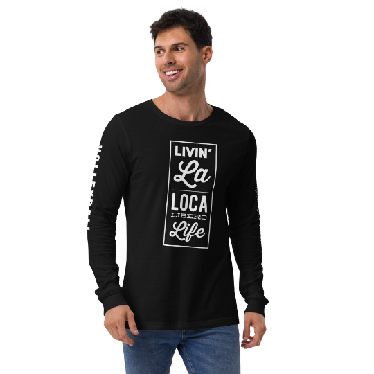 Long sleeve shirts for volleyball with cute libero volleyball quotes like...  Livin La Loca Libero Life available on Etsy at the Volleybragswag shop.