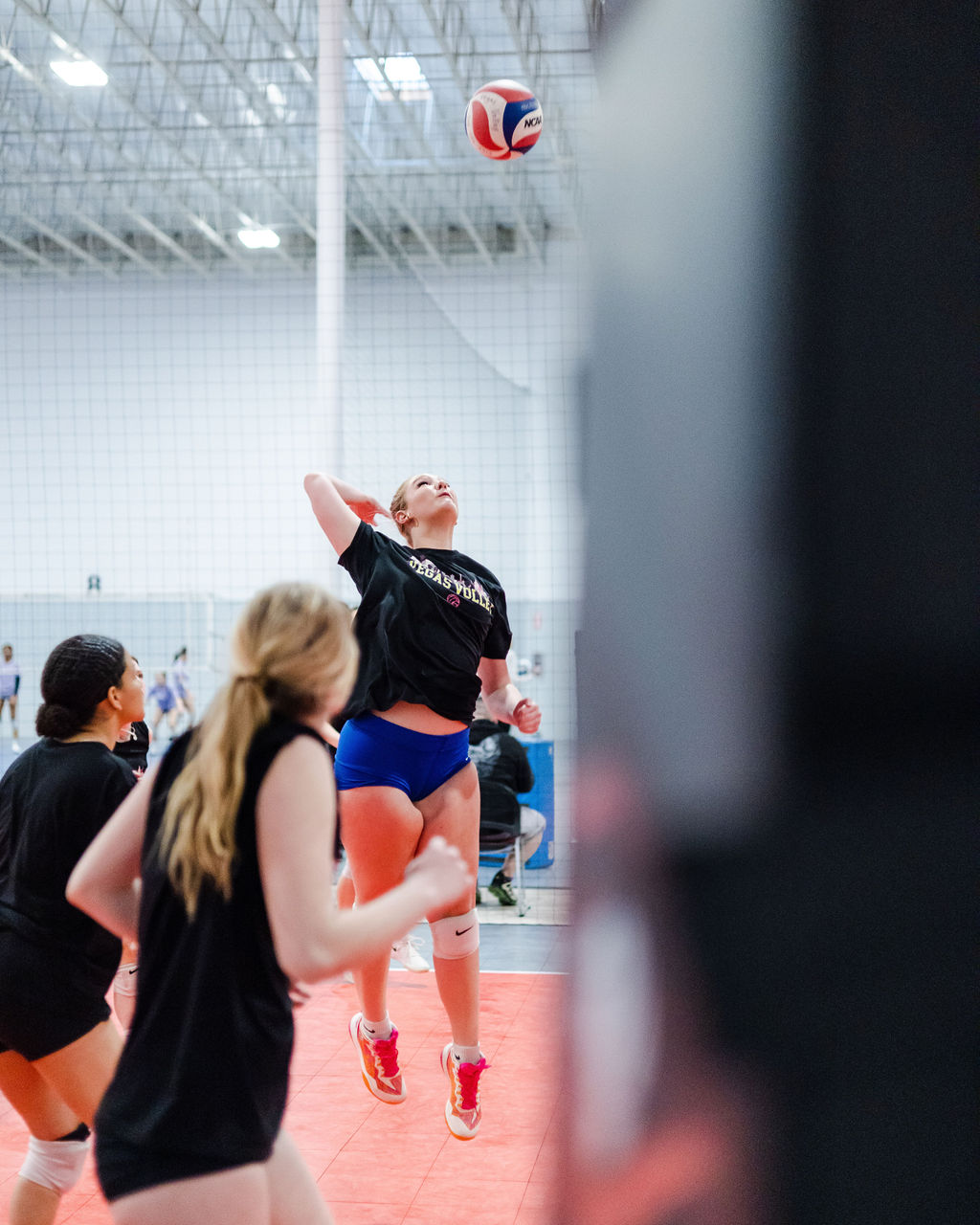 The two set serves as your basic middle attack which lands a 'handshake" distance between the front of setter and the middle blocker
The two set is designed to give the middle blocker time to make a three-step approach and to hit around an opposing team's middle blocker (Shots by Shanty)