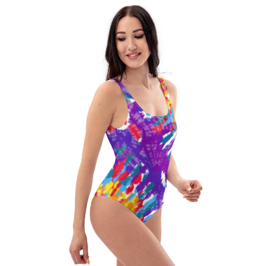 One Piece Tie Dye Swimsuit Designs Spring Collection 2021