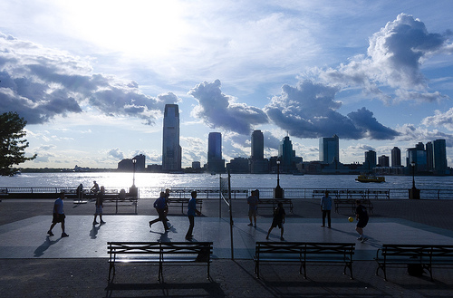 Volleyball Images: Outdoor Volleyball Court in Battery Park, New York City by Dan Nguyen