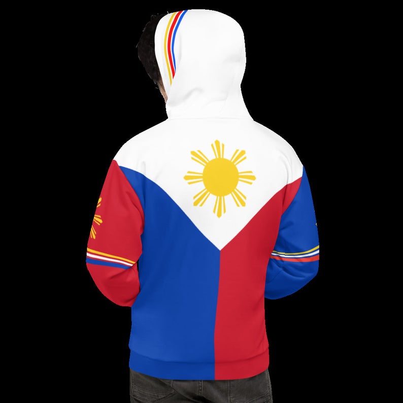 The tri-colors of the Philippines flag represent gratitude towards the land of possibilities and we included that in a checkered pattern on many of our outfits.