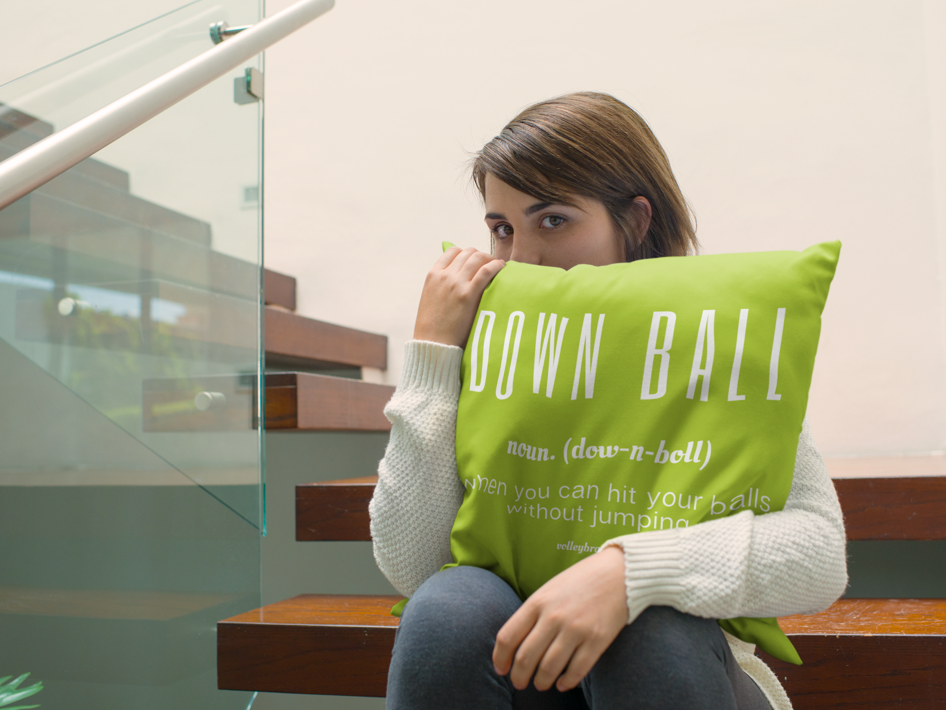 pillow downball green