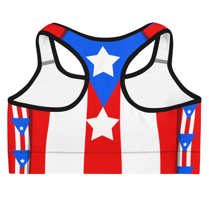 The designs for our Puerto Rico flag inspired sports bra and shorts sets come in amazing patterns and trendy designs which make for really cute volleyball outfits.