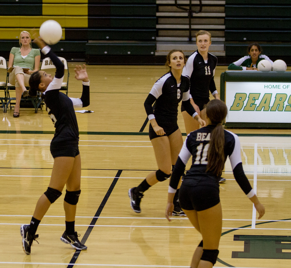 The "down ball in volleyball" is a volleyball term for attacking the ball on the court in offense that hitters use without using a spike approach jump to score points.