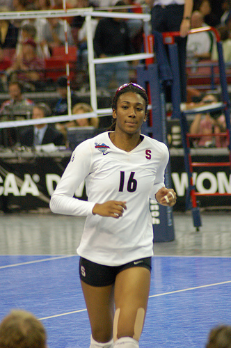 USA Olympic middle blocker Foluke Akinradewo