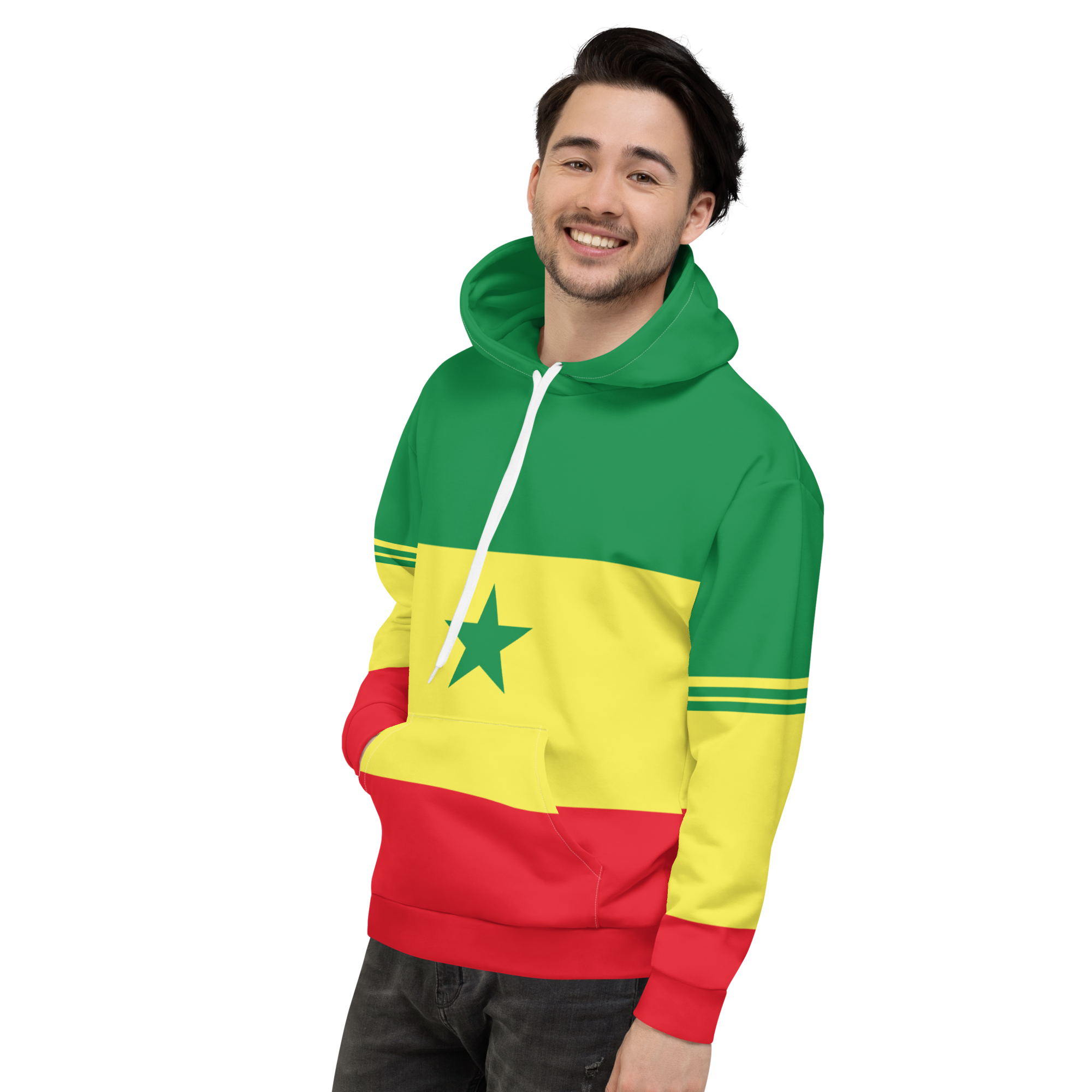 Senegal Flag Inspired volleyball sweatshirt designs sold in my Volleybragswag Etsy shop.